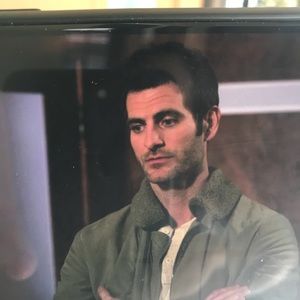 ALL SAINTS Olive Bomber Jacket.